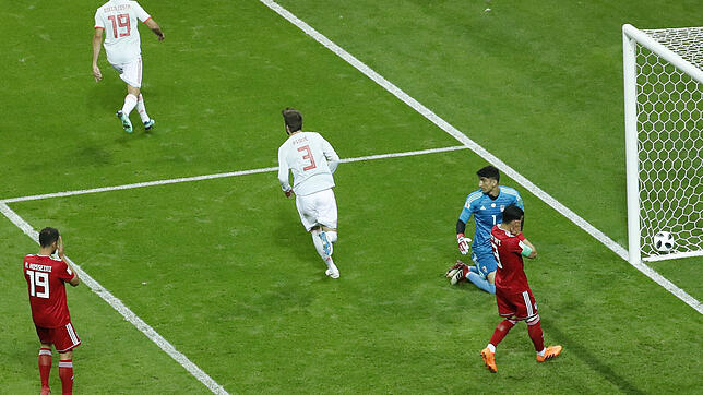 20.06.2018, Russland, Kasan: Fußball, WM, Iran – Spanien, Vorrunde, Gruppe B, 2. Spieltag in der Kasan-Arena. Diego Costa aus Spanien ...