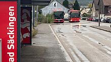 Vom Bad Säckinger Busbahnhof aus sollen ab Ende 2027 auch Linienbusse in die Schweiz fahren (Archivbild).