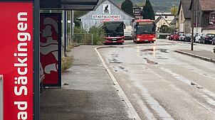 Vom Bad Säckinger Busbahnhof aus sollen ab Ende 2027 auch Linienbusse in die Schweiz fahren (Archivbild).