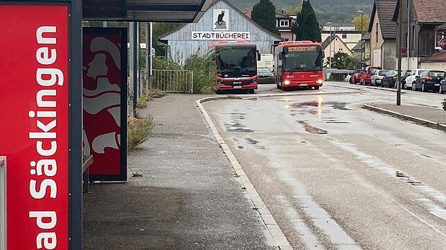 Vom Bad Säckinger Busbahnhof aus sollen ab Ende 2027 auch Linienbusse in die Schweiz fahren (Archivbild).