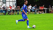 Niklas Eckert köpfte in der 91. Spielminute das entscheidende Tor beim 1:0-Erfolg über den VfR Stockach.