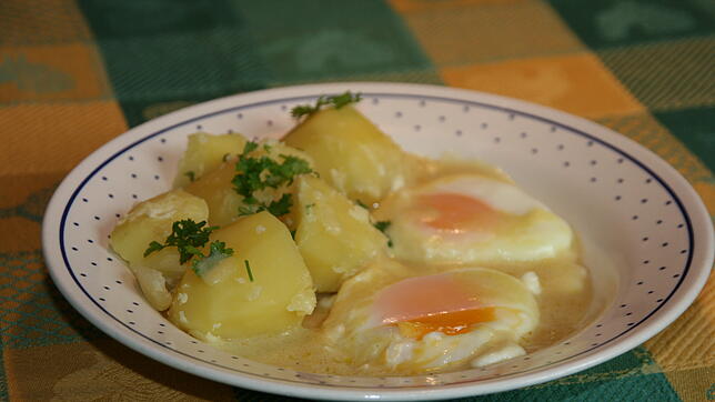 Schlicht und vegetarisch: süß-saure Eier aus der Oberlausitz.