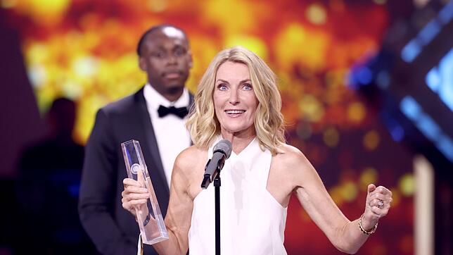Maria Furtwängler freut sich über den Fernsehrpeis.