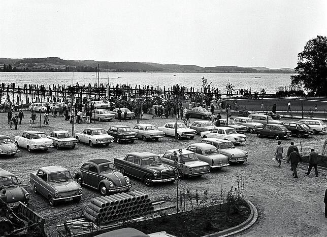 So sah der Reichenauer Yachthafen im Jahr 1969 aus. Damals wurde die neue Anlage eingeweiht.