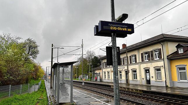 Auch am Bahnhof Gottmadingen läuft der Ticker bereits am 20. April.
