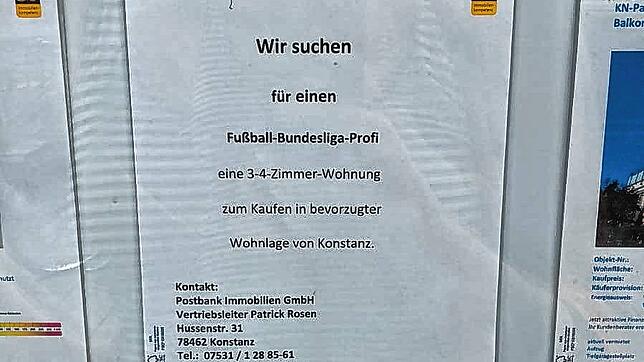 Bild : Fußball-Profi aus der Bundesliga sucht nach einer Wohnung in Konstanz &ndash; wer das wohl sein kann?