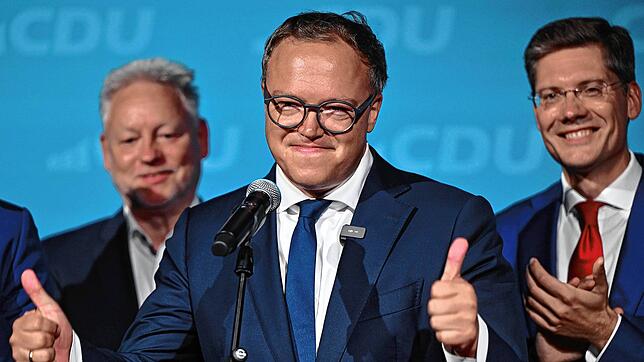 Mario Voigt und seine CDU landen bei der Landtagswahl in Thüringen klar hinter der AfD – und sehen dennoch den Regierungsauftrag bei sich.