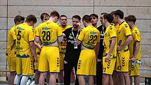 Trainer Benjamin Schweda und seine Spieler der HSG Konstanz II freuen sich auf ihr erstes Heimspiel der Saison.