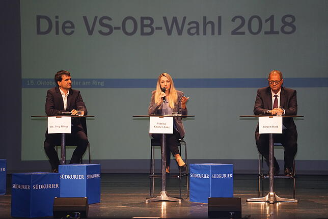 Sie stellen sich erneut den Fragen: Die OB-Kandidaten (von links) Jörg Röber, Marina Kloiber-Jung und Jürgen Roth.