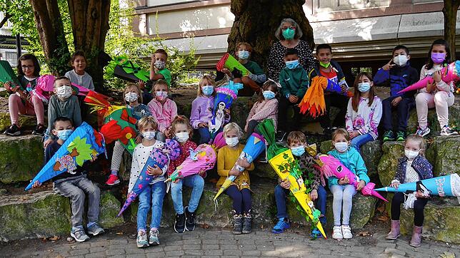 Die Klasse 1a der Teggingerschule Radolfzell mit ihrer Lehrerin Ute Müller.