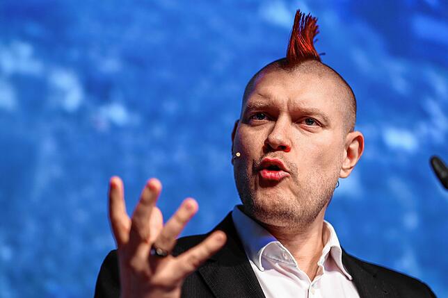 Blogger Sascha Lobo bei einem Auftritt in Leipzig vor einem Jahr.
