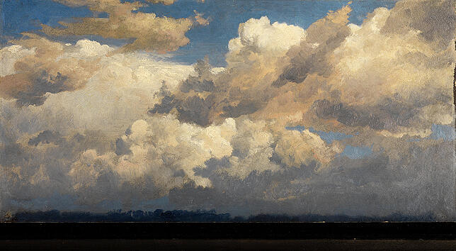 Johann Wilhelm Schirmers „Wolkenstudie“ entstand wohl um 1855/1860.
