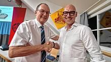 Der alte und der neue Zunftmeister der Poppele: Stephan Glunk (links) und Timo Heckel, den viele seit der SÜDKURIER-Berichterstattung ...