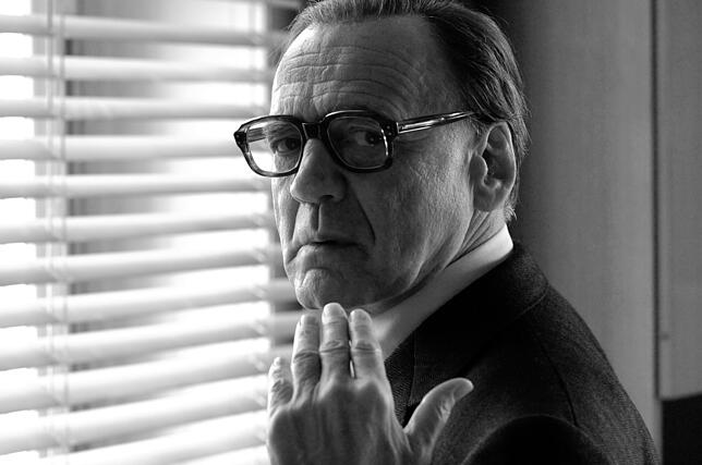 Horst Herold (Bruno Ganz) in einer Szene des Films "Der Baader-Meinhof-Komplex". Der Film erzählt die Geschichte der Roten Armee ...