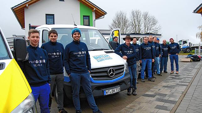 Das Team Wutach (von links): Kevin Krause, Leonard Riester, Arthur Riester, Björn Kromer, Wolfgang Kaiser, Stefan Gliese, Andi Hofbauer, ...