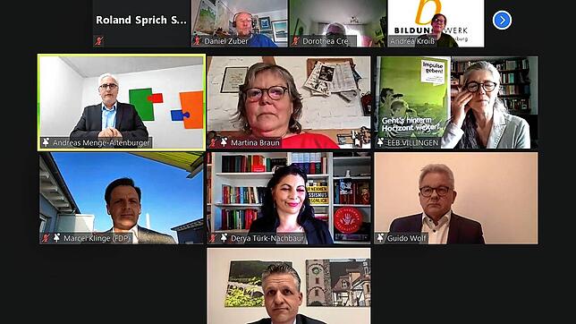 Bundes- und Landespolitiker und Kandidaten diskutieren via Online-Treffen zum Thema, ob Corona Auswirkungen auf unsere Demokratie im ...