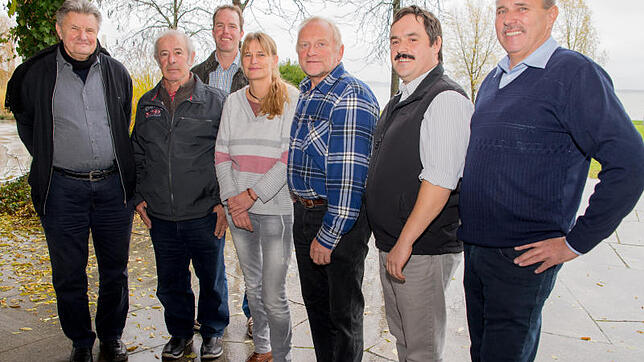 Trotz großer Sorgen gelang den Vorstandsmitgliedern des IBF ein Lächeln: (von links) Jürgen Jänicke, Gottfried Denici, Reto Leuch, Anita ...