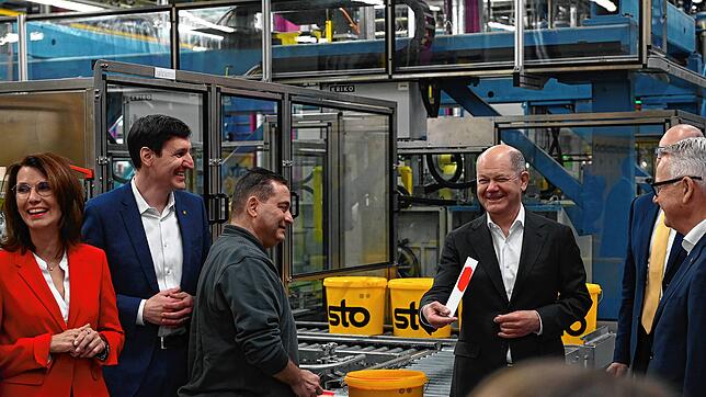 Bild : Kanzler Scholz besucht den Hochrhein - das sind die eindrücklichsten Bilder