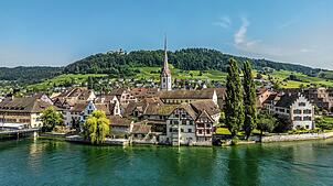 Das schweizerische Grenzstädtchen Stein am Rhein hat einige Sehenswürdigkeiten zu bieten.