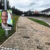 Abgerutscht ist die CDU mit ihrem Kandidaten Felix Schreiner nicht nur mit diesem Wahlplakat, das an einer Laterne auf dem Waldshuter ...