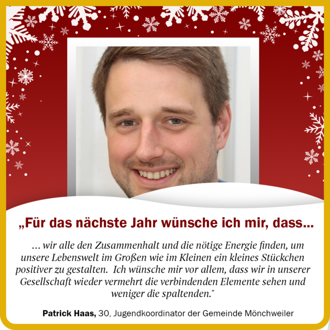 Bild 12: Diese Menschen machen Mut: Wünsche zum Fest aus der Region für die Region