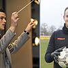 Markus Burger dirigiert die Hüfinger Stadtmusik und hütet zudem das Tor bei der DJK Donaueschingen.