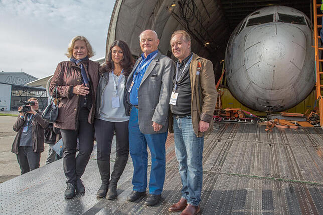 Vier, die 1977 dabei waren. Von links: Ex-Stewardess Gabriele von Lutzau, die frühere Passagierin Diana Müll, der damalige Co-Pilot ...