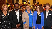 Bei Pflegekonferenz (von links): Monika Fink (Geschäftsstelle Kommunale Pflegekonferenz), David Tchakoura (Leiter Konstanz ...