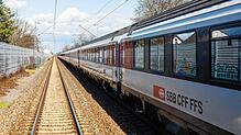 Ein Zug der Schweizer Bundesbahn (SBB CFF FFS).