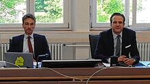 Der Pressesprecher und Richter Dr. Philipp Wissmann und der neue Landgerichtspräsident Florian Diekmann erläuterten das vergangene ...