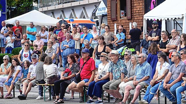 Beim St. Georgener Heugausfest, hier ein Bild aus dem Jahr 2022, können die Besucher bei einem bunten Unterhaltungsprogramm herzhaft ...
