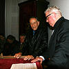 Gert Wolf (links) aus Wangen erlebt als Zehnjähriger das Novemberpogrom. Joachim Klose (rechts) hat ihn nach Gailingen eingeladen. Bild: ...
