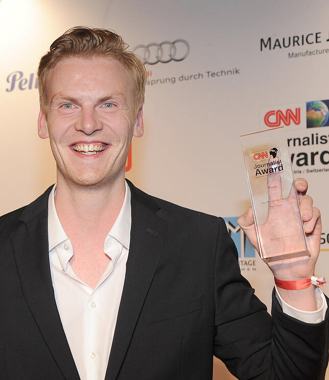 Der Journalist Claas Relotius wurde am 27. März 2014 mit dem CNN Award in der Kategorie" Print" in München ausgezeichnet.