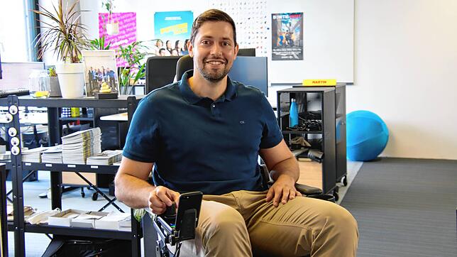 Martin Jaser ist jetzt Marketing-Chef bei Scewo, der Firma, die den E-Rollstuhl entwickelt hat.