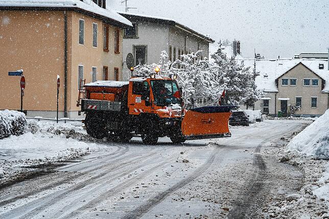 Großeinsatz für die Räumfahrzeuge in der Villinger Südstadt.