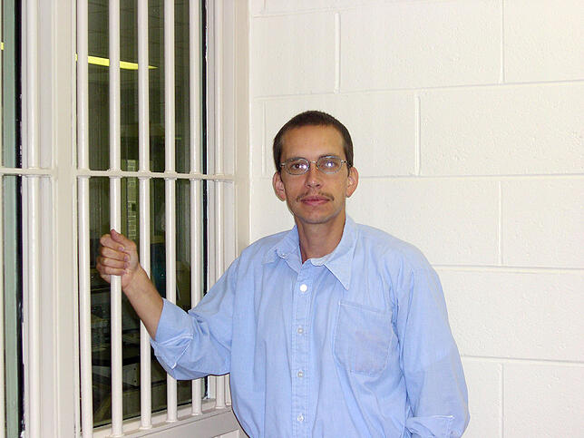 Jens Söring in der Justizvollzugsanstalt Brunswick Co (Aufnahme von 2003).