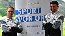 Vertrauen in die eigenen Stärken: Die Sportchefs Frederik Happle vom SV Untermettingen und Manuel Boll (rechts) vom SV Krenkingen ziehen ...