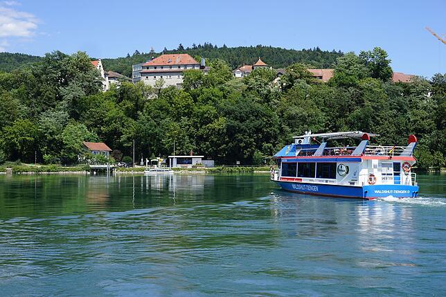 Die Rheinfähre zwischen Full und Waldshut. Bild: Sira Huwiler