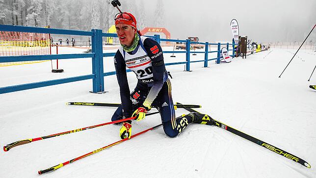 Es läuft nicht: Trotz des tadellosen Schießergebnisses muss Fabian der Bad Säckinger Biathlet Fabian Kaskel vom SC Todtnau bei den ...
