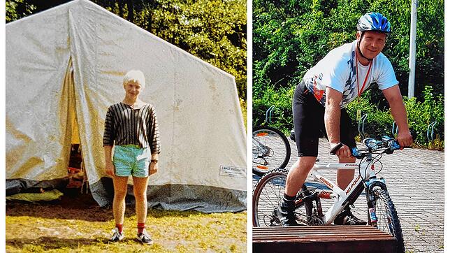Patrick Koch 1997 als Fez-Kind im Zeltlager (links) und 2008 als Betreuer des Waldshut-Tiengener Kinder- und Ferienprogramms.
