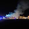 Schon von der Landesstraße aus war das Feuer zu sehen.
