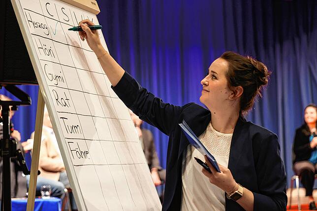 Bild 3: Vier Kandidaten auf der Bühne: Bilder von der SÜDKURIER-Podiumsdiskussion zur Bürgermeisterwahl