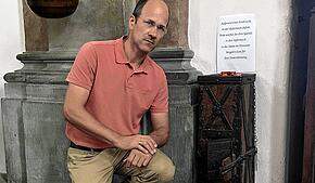 Mesner Michael Jehle fand die aufgebrochenen Opferstöcke in der Basilika Birnau nach dem Einbruch.