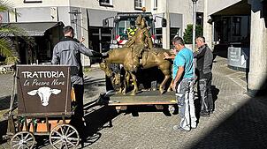 Nach der Restaurierung zurück ins Hochrheinmuseum: Der Trompeter von Bad Säckingen geht auf Reise.