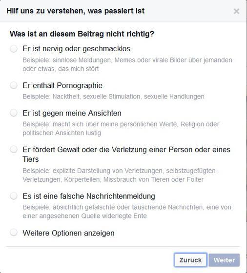 Bild 4: Facebook verbessert die Beschwerde-Funktion