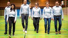 Machen sich auf den Weg zu neuen Zielen: Das nunmehr vollständige VfB-Präsidium mit Neumitglied Axel Bolta (von links), Vereinsmanagerin ...