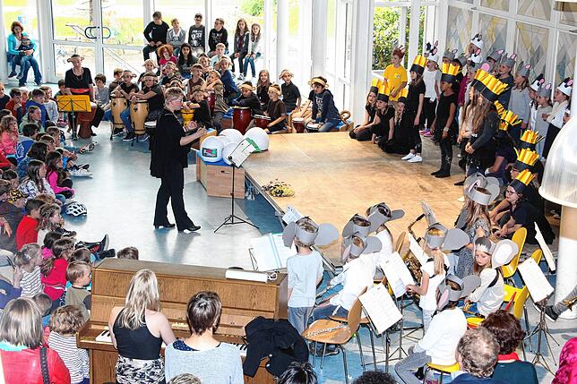 Musik und Theater: Zwei Leidenschaften, die Mirjam Boonekamp in der Lichtenbergschule an die Kinder weitergab. Das Bild wurde 2018 beim ...