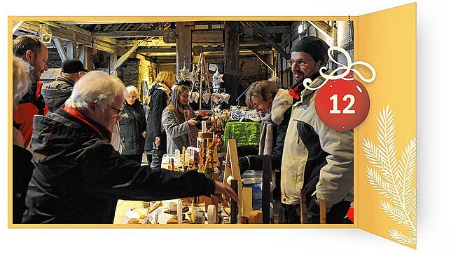 Der Steißlinger Weihnachtsmarkt: In der historischen Torkel mit ihrer rustikalen Atmosphäre drängten sich die Besucher an den Ständen.