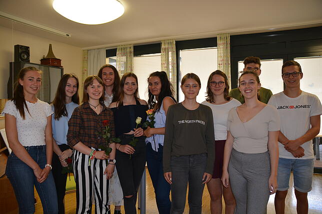 Elf der 13 teilnehmenden Schüler: Janine Bohm, Leoni Hertzberg, Hannah Schöning, Vanessa Martinez-Lewek, Susanna Sauter, Leoni Jovcic, ...