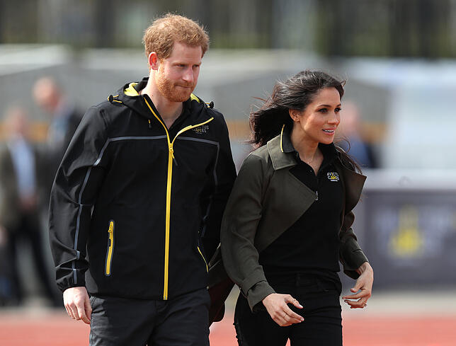 Royals bei Vorbereitungen für die Invictus Games Der britische Prinz Harry und seine Verlobte Meghan Markle kommen zum Trainingslager des englischen Teams für die Invictus Games 2018.